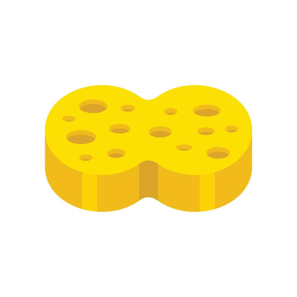 Sponge wash icon, flat style vector