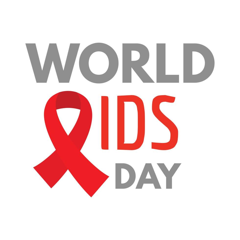 conjunto de logotipos de enfermedad del día mundial del sida, estilo plano vector