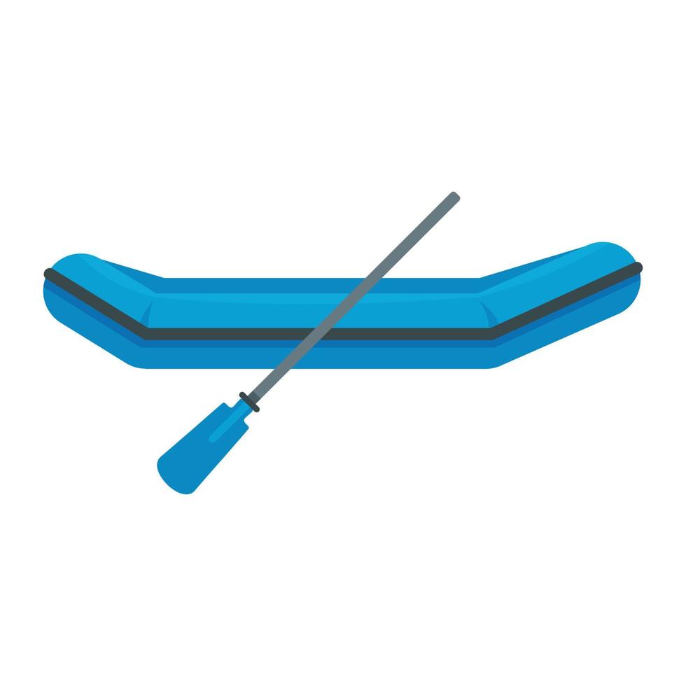 Side of rubber boat icon, flat style vector