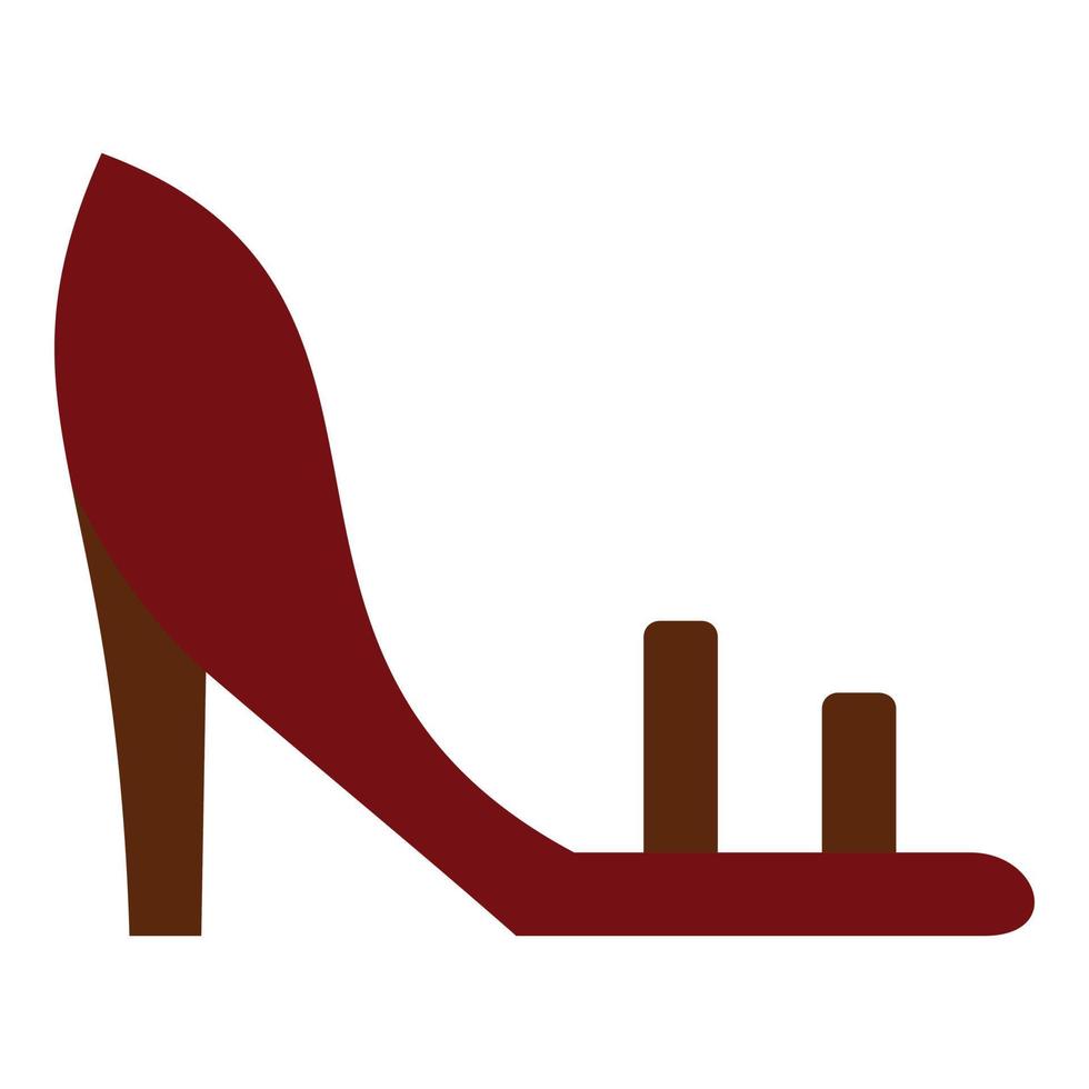 Summer red sandal icon, flat style vector