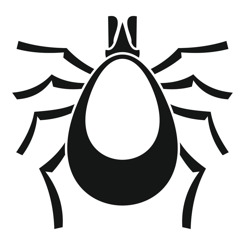 Allergy mite icon, simple style vector