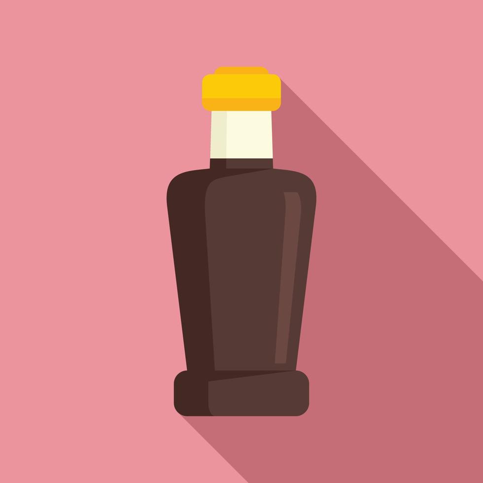 Vinegar bottle icon, flat style vector