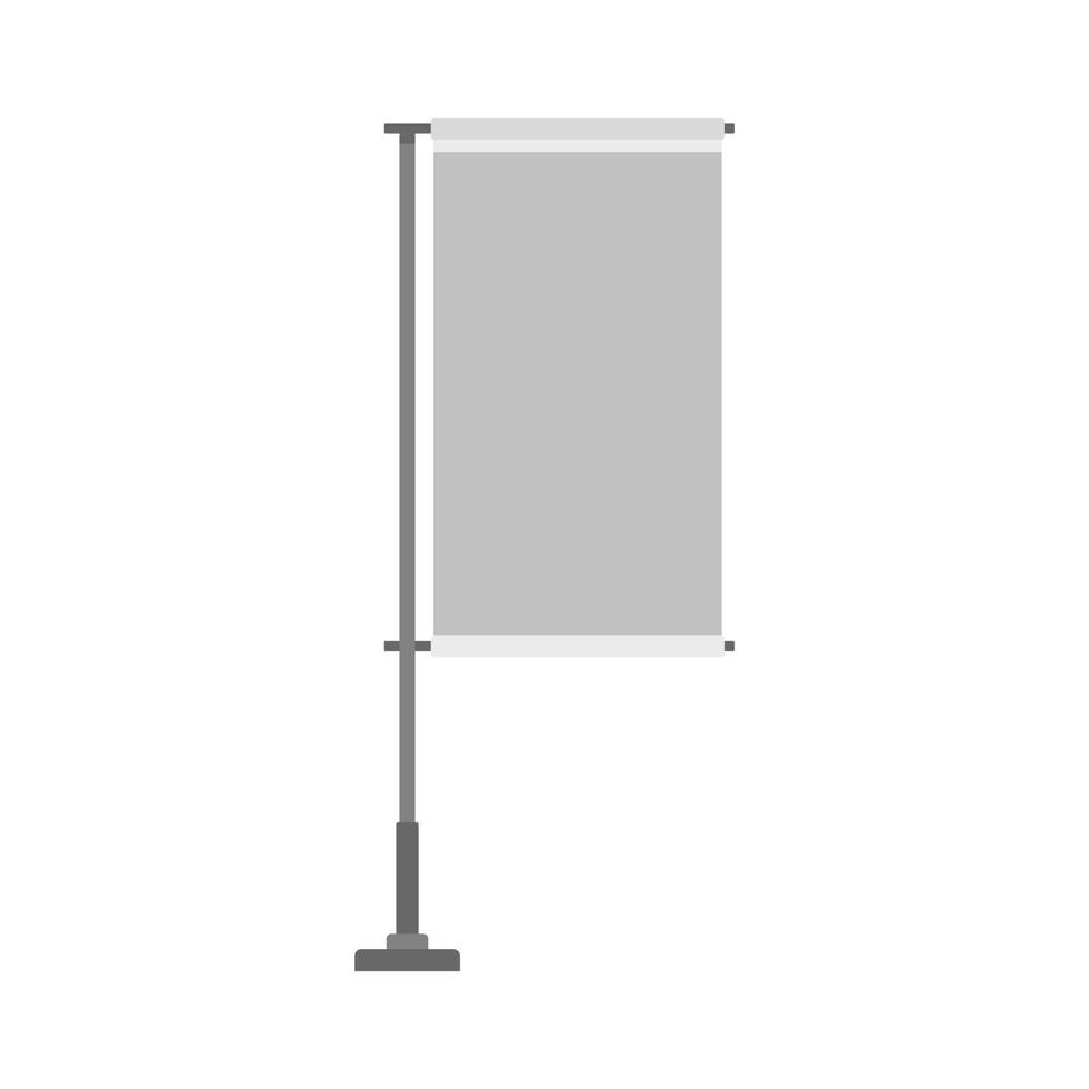 Media banner icon, flat style vector