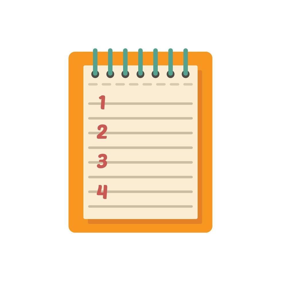 Paper notepad icon, flat style vector