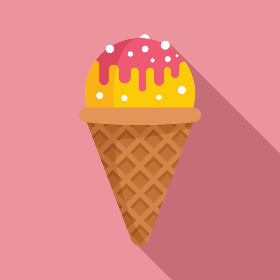 Modern tasty ice cream icon, flat style vector