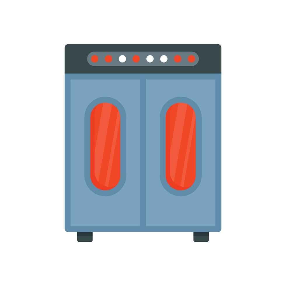 Wardrobe oven factory icon, flat style vector