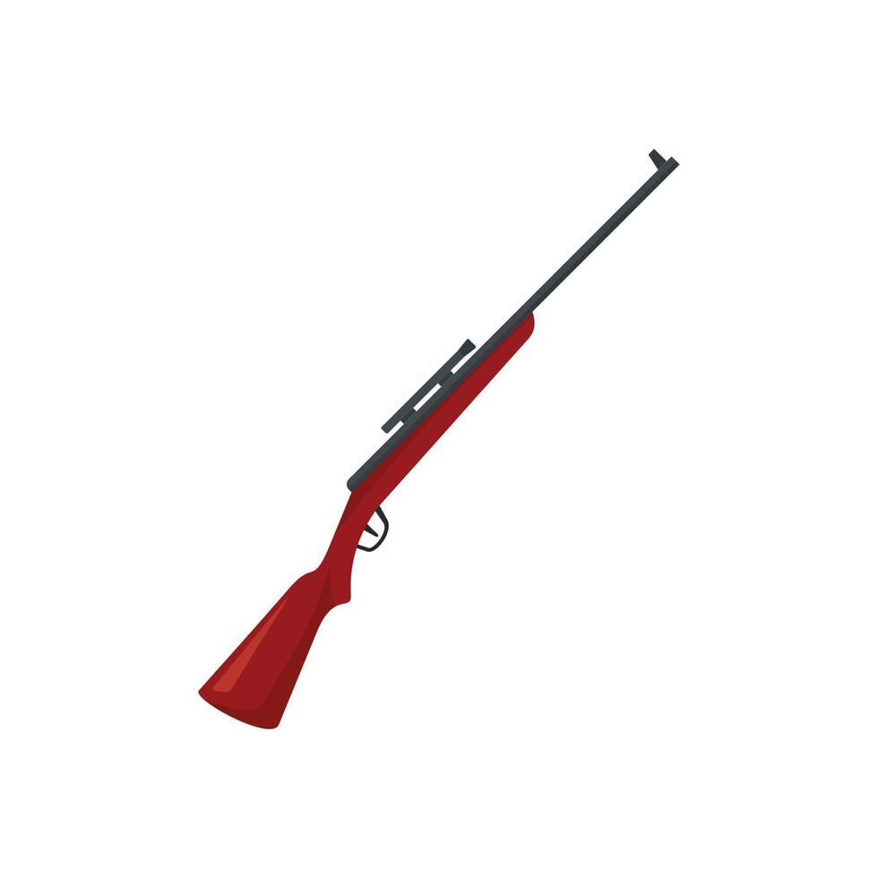 Sniper rifle icon, flat style vector