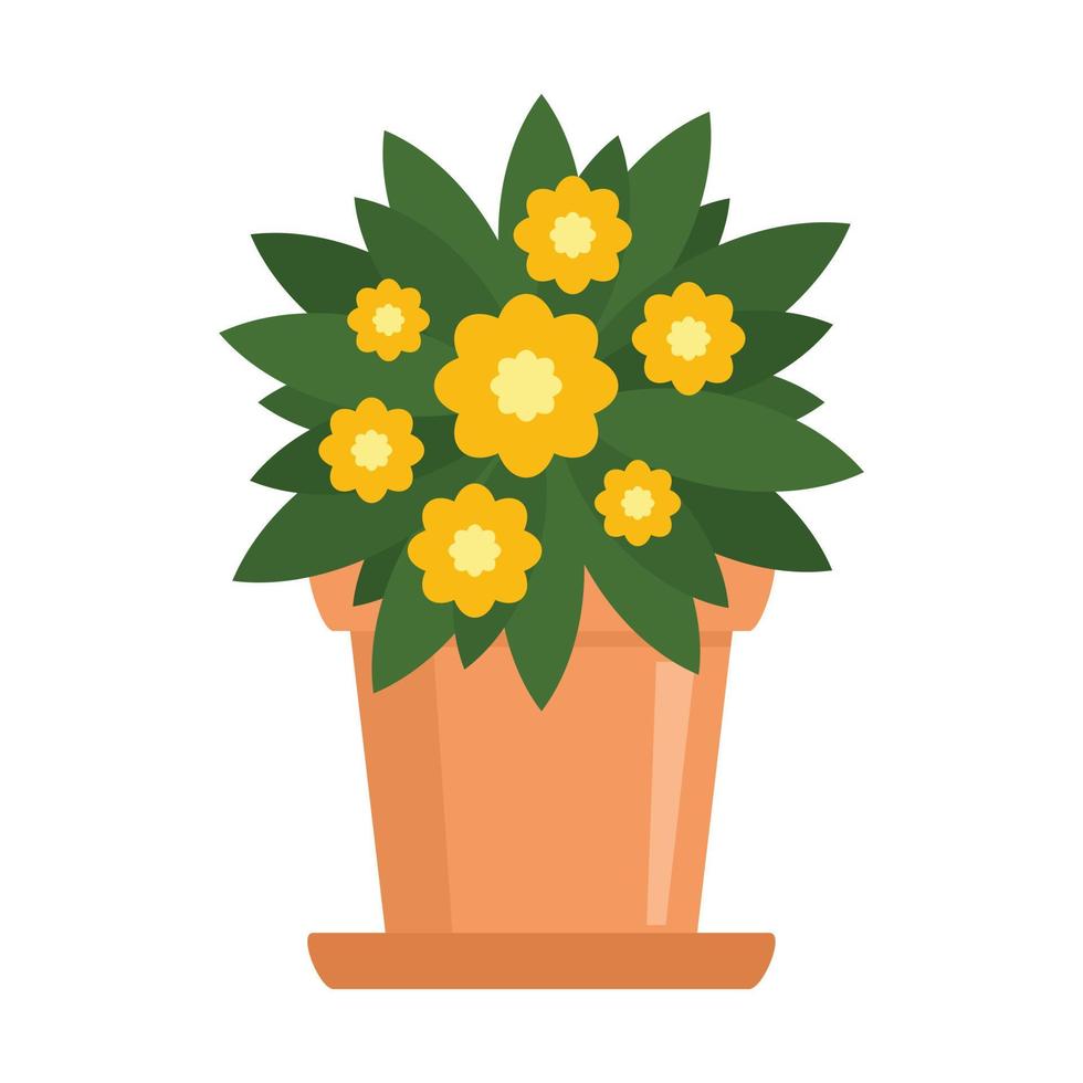 icono de planta de interior de flores, estilo plano vector