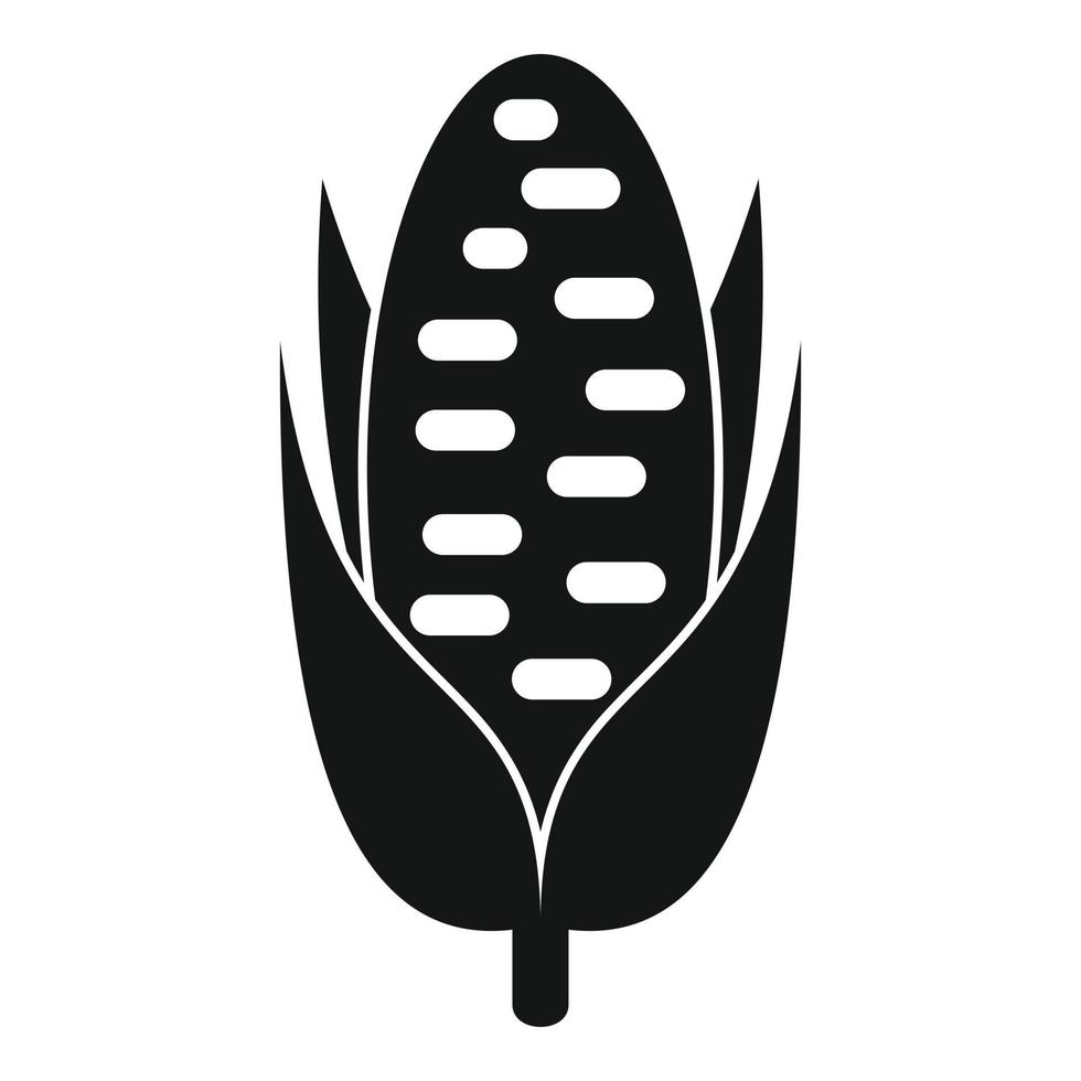 icono de maíz dulce, estilo simple vector