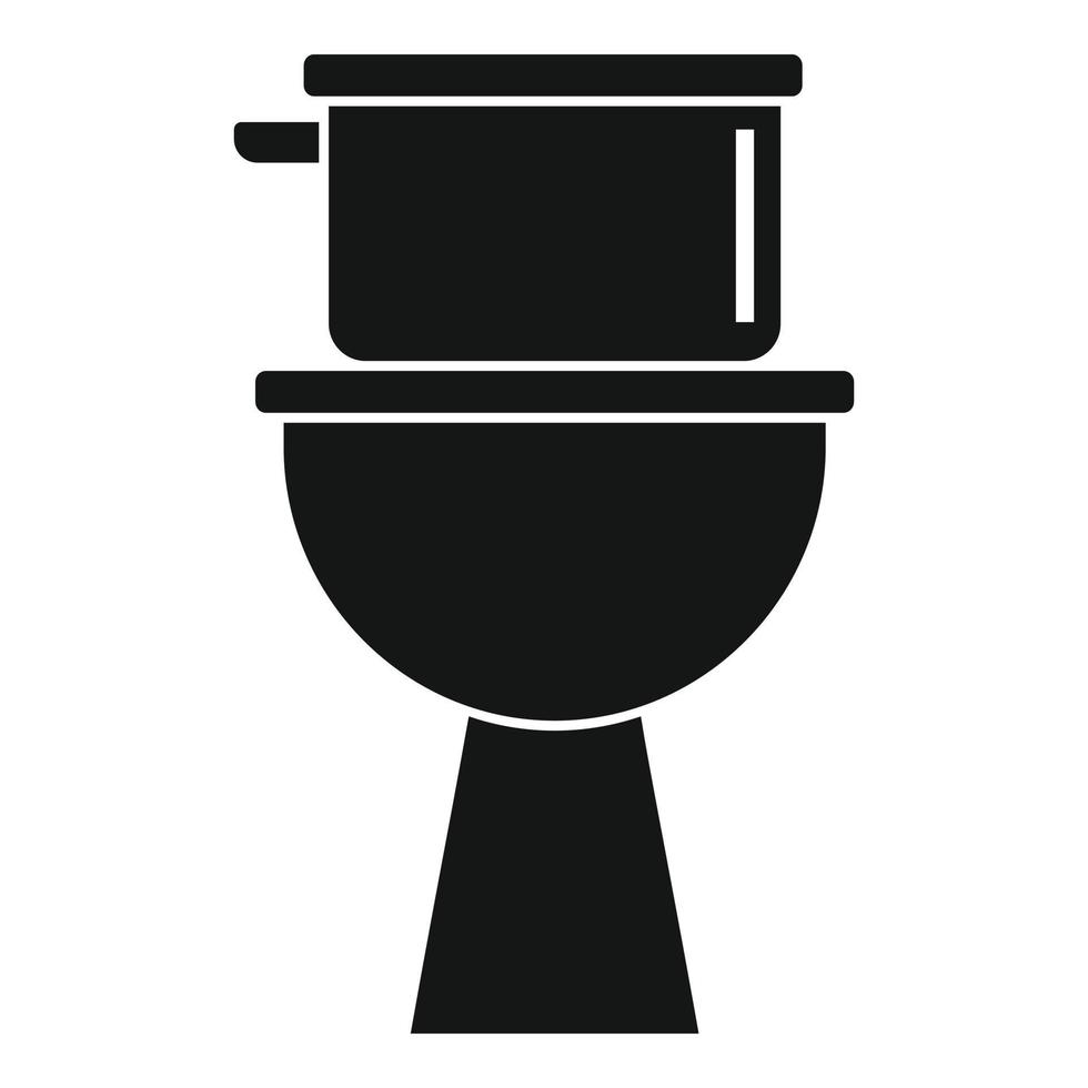 Home toilet icon, simple style vector