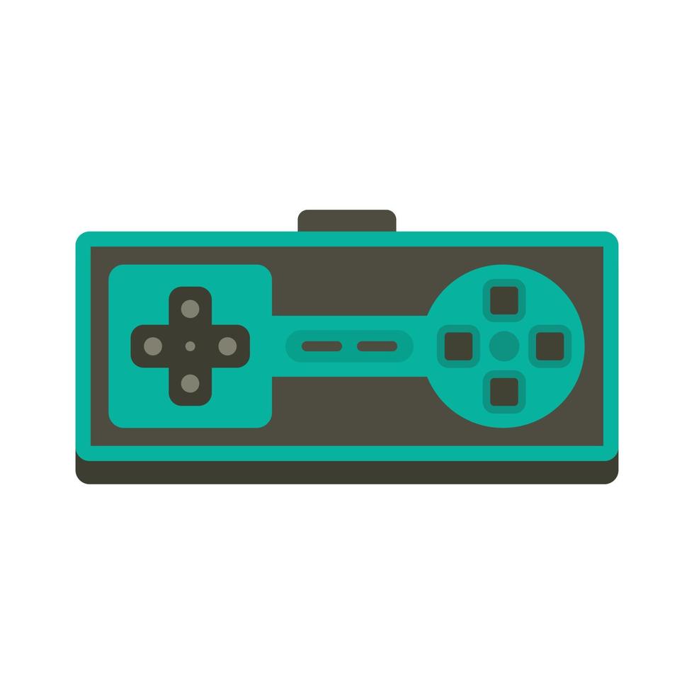 icono de gamepad retro, estilo plano vector