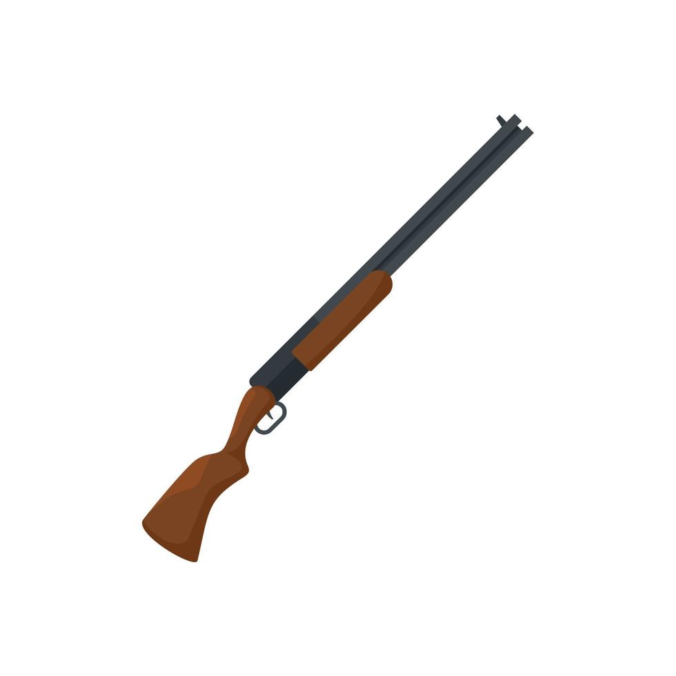 Hunter shotgun icon, flat style vector