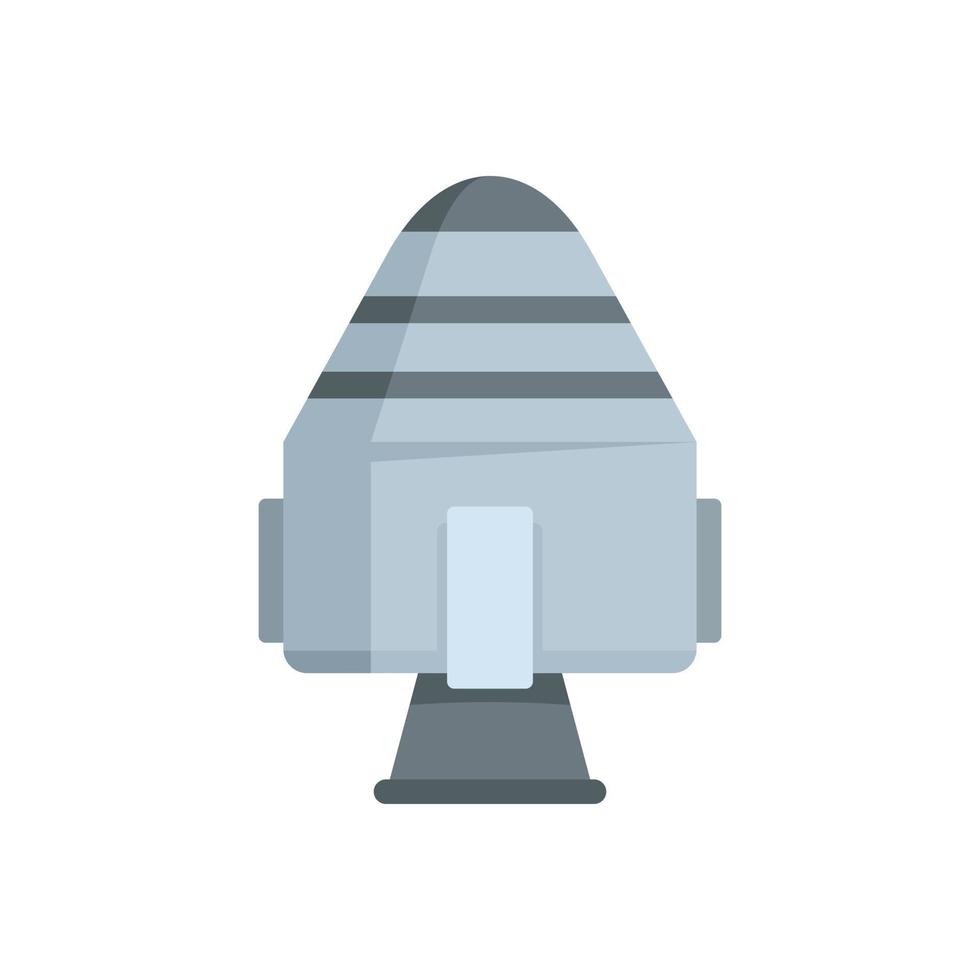 Space rocket capsule icon, flat style vector