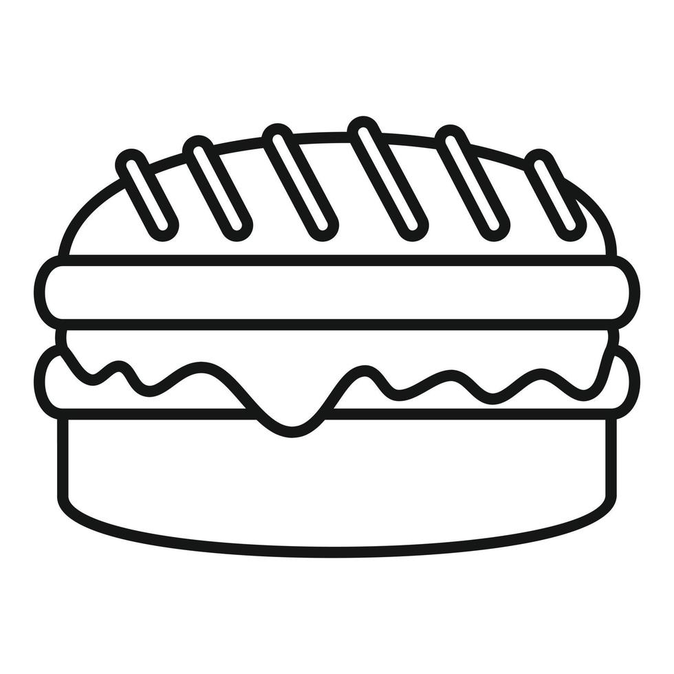 Chocolate cookie icon, outline style 14481172 Vector Art at Vecteezy