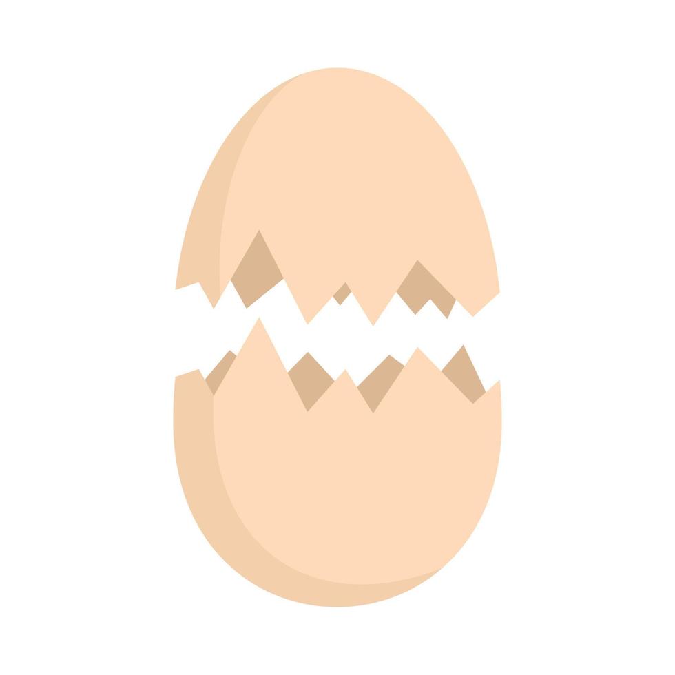 Eggshell icon, flat style vector