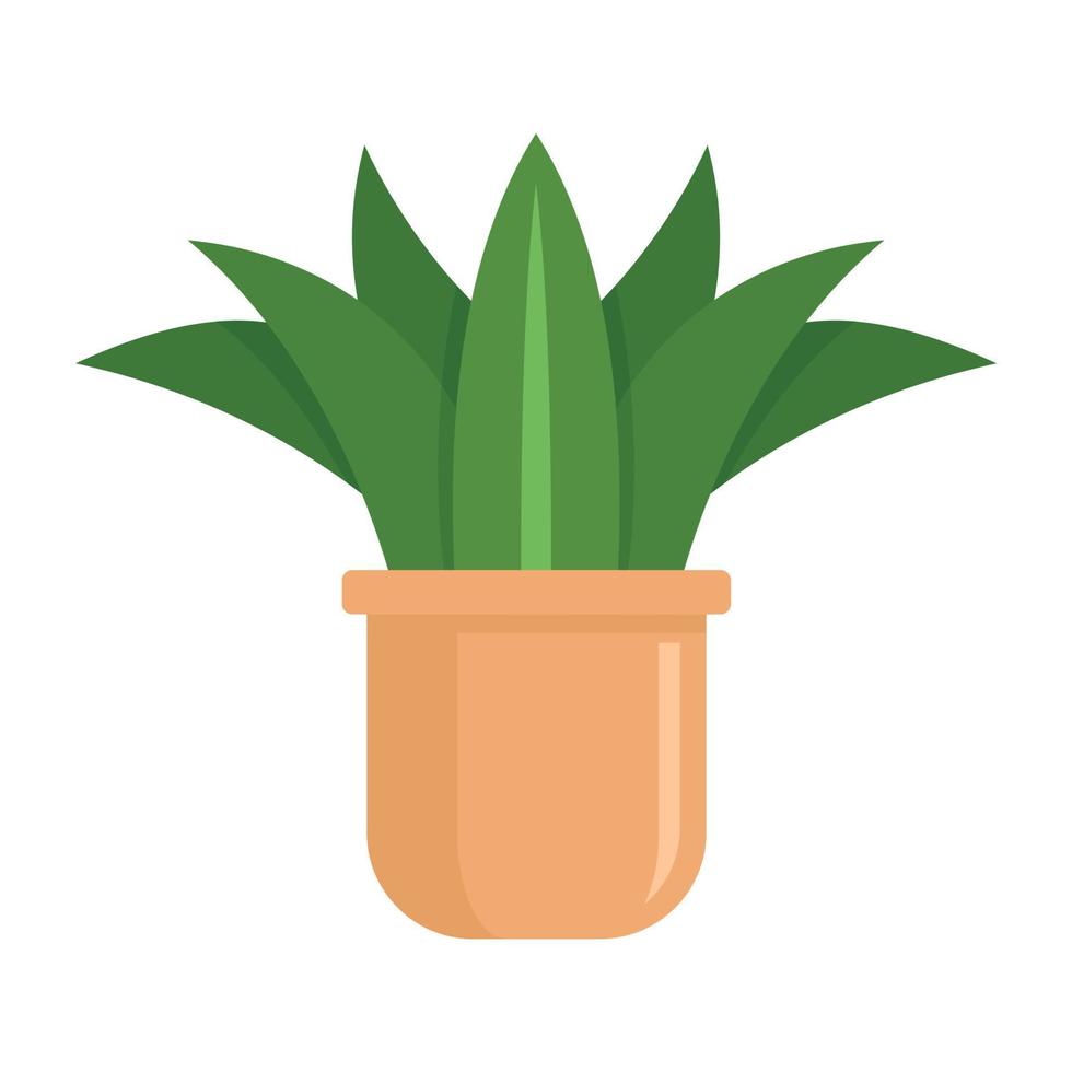 Home succulent icon, flat style vector