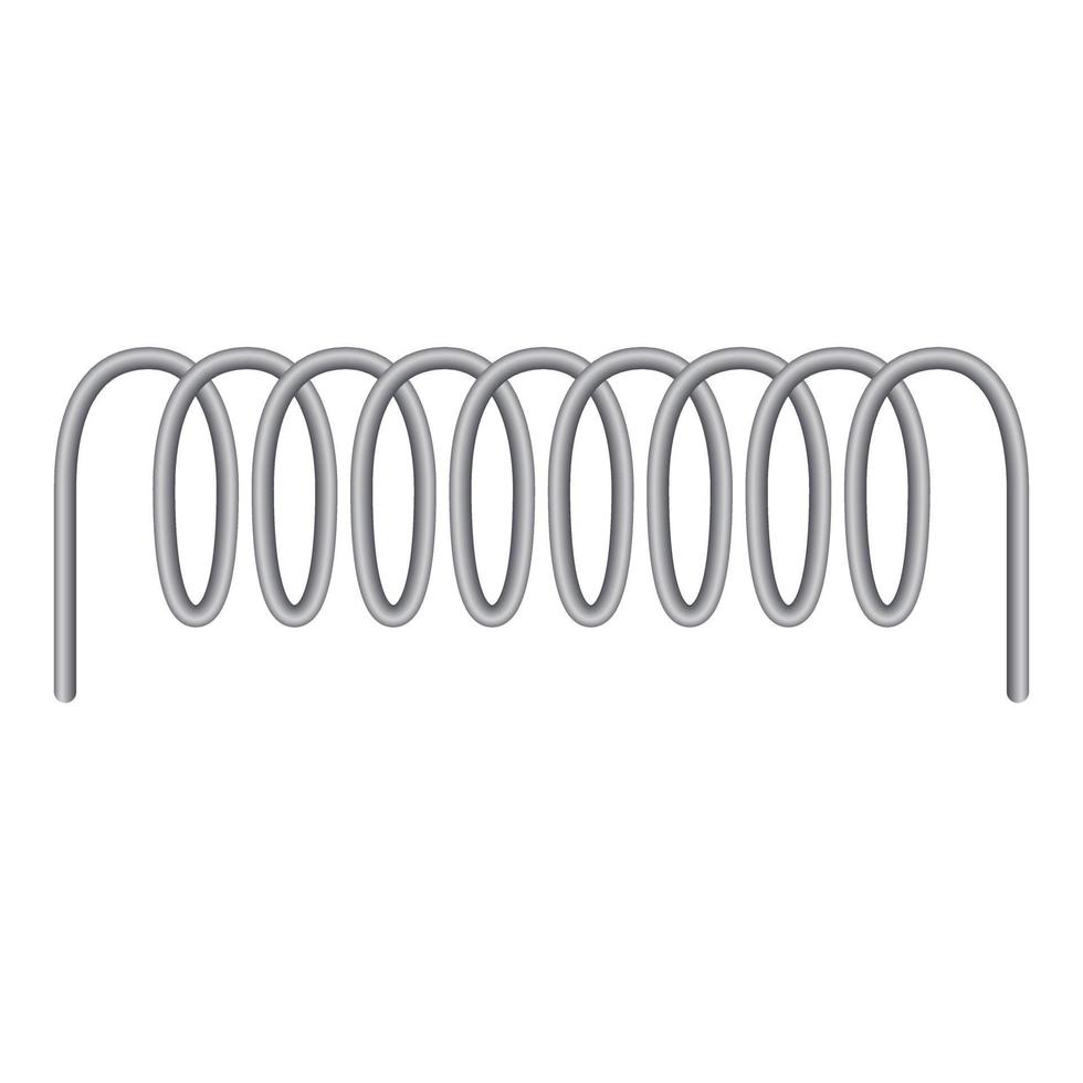 Elastic coil icon, cartoon style vector