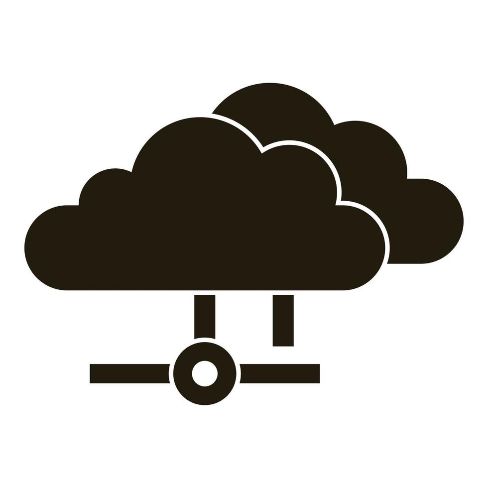 Data cloud icon, simple style vector