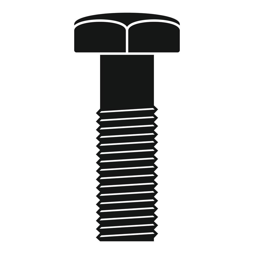 Fix screw bolt icon, simple style vector