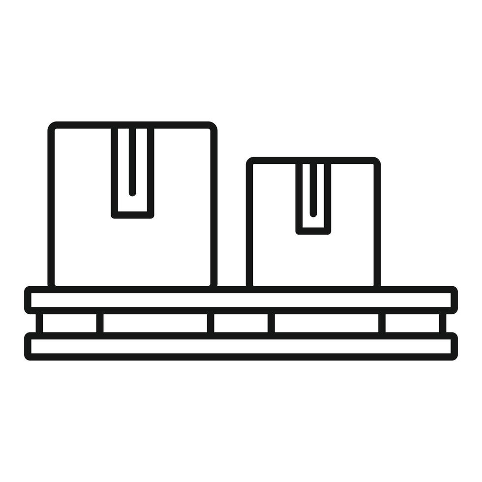 Warehouse padon icon, outline style vector