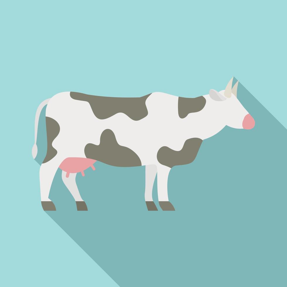 Milk cow icon, flat style vector