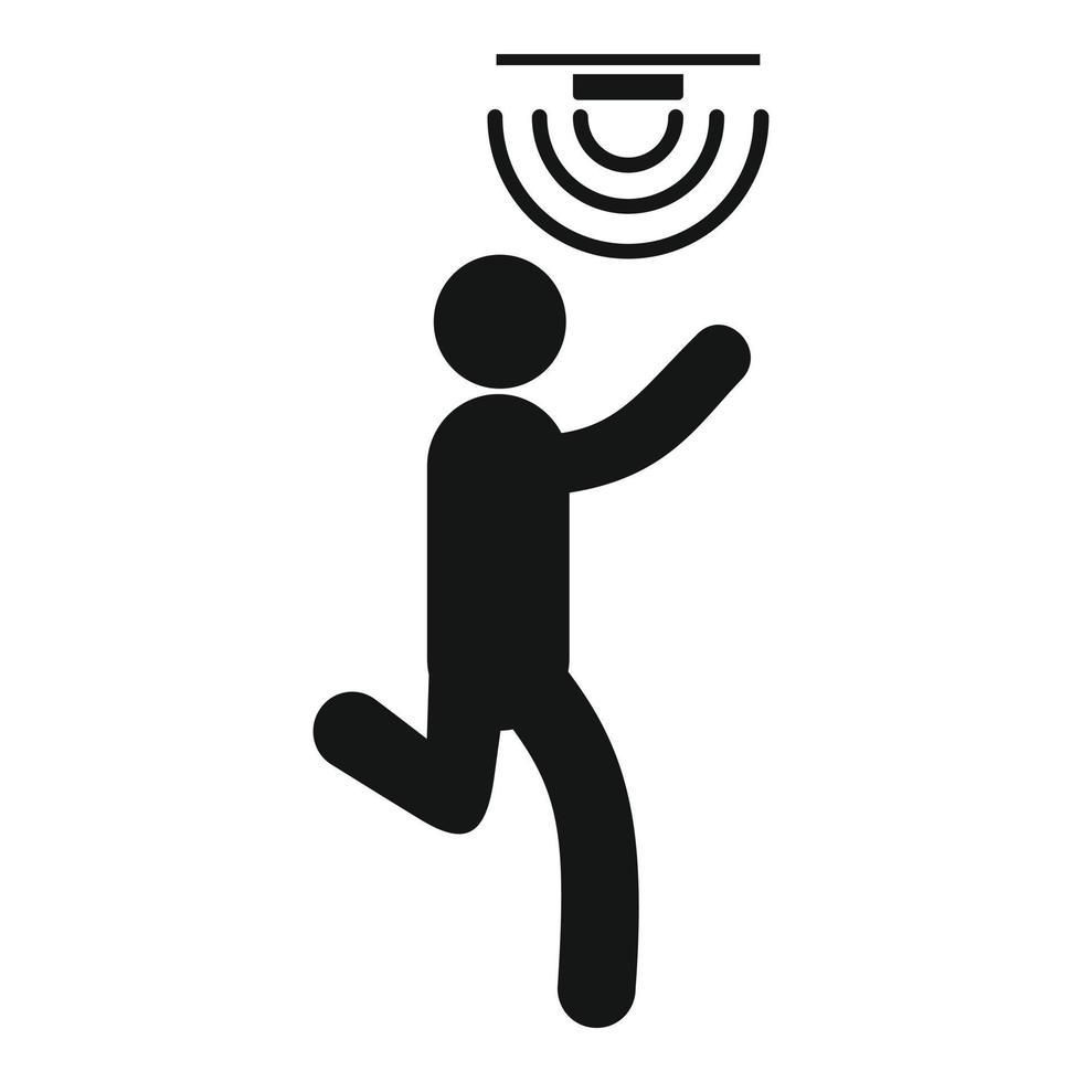 Motion sensor icon, simple style vector