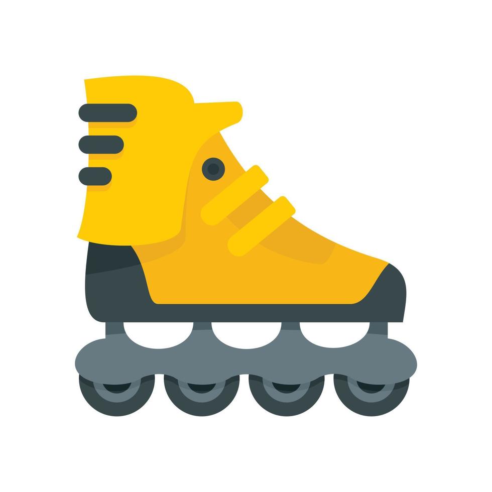 Sport inline skates icon, flat style vector