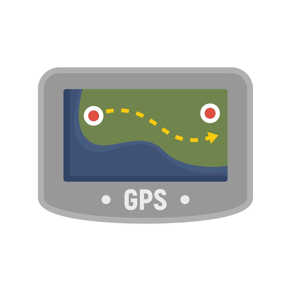 Gps device icon, flat style vector