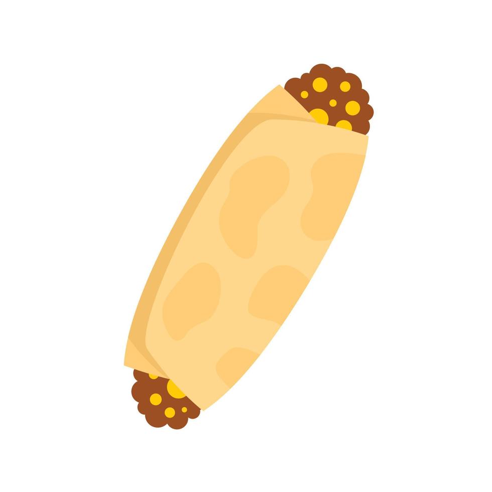 Enchilada food icon, flat style vector