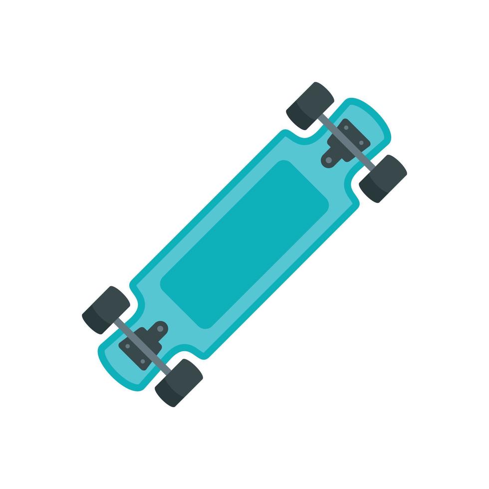 Fashion new skateboard icon, flat style vector