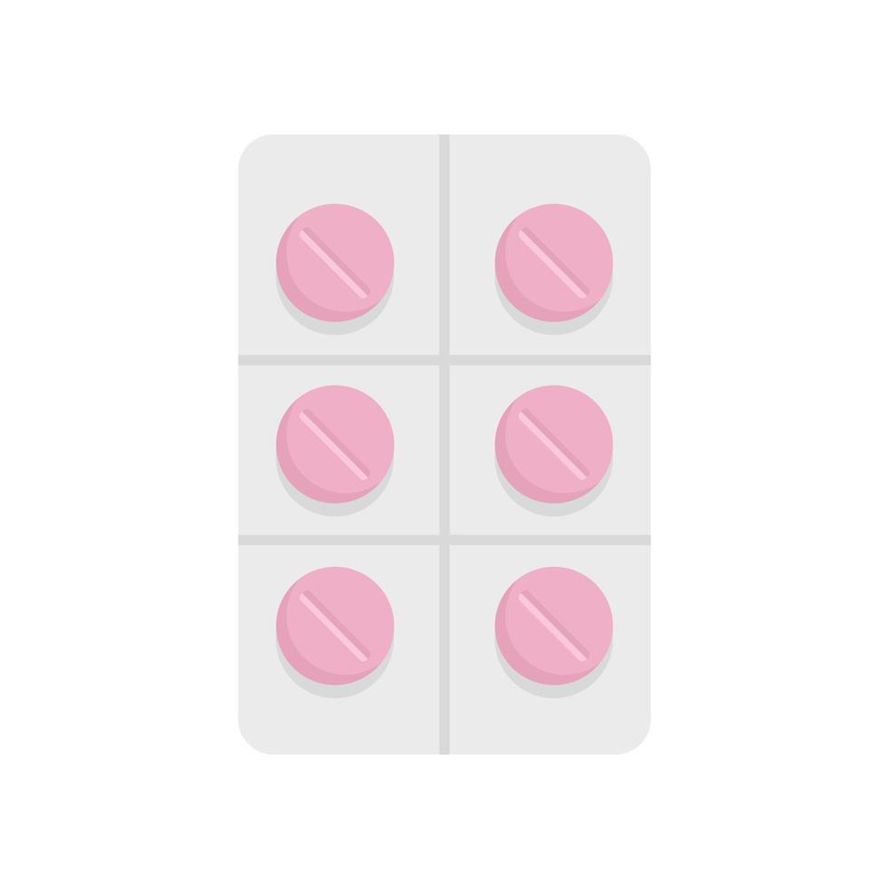 icono de pastillero, estilo plano vector