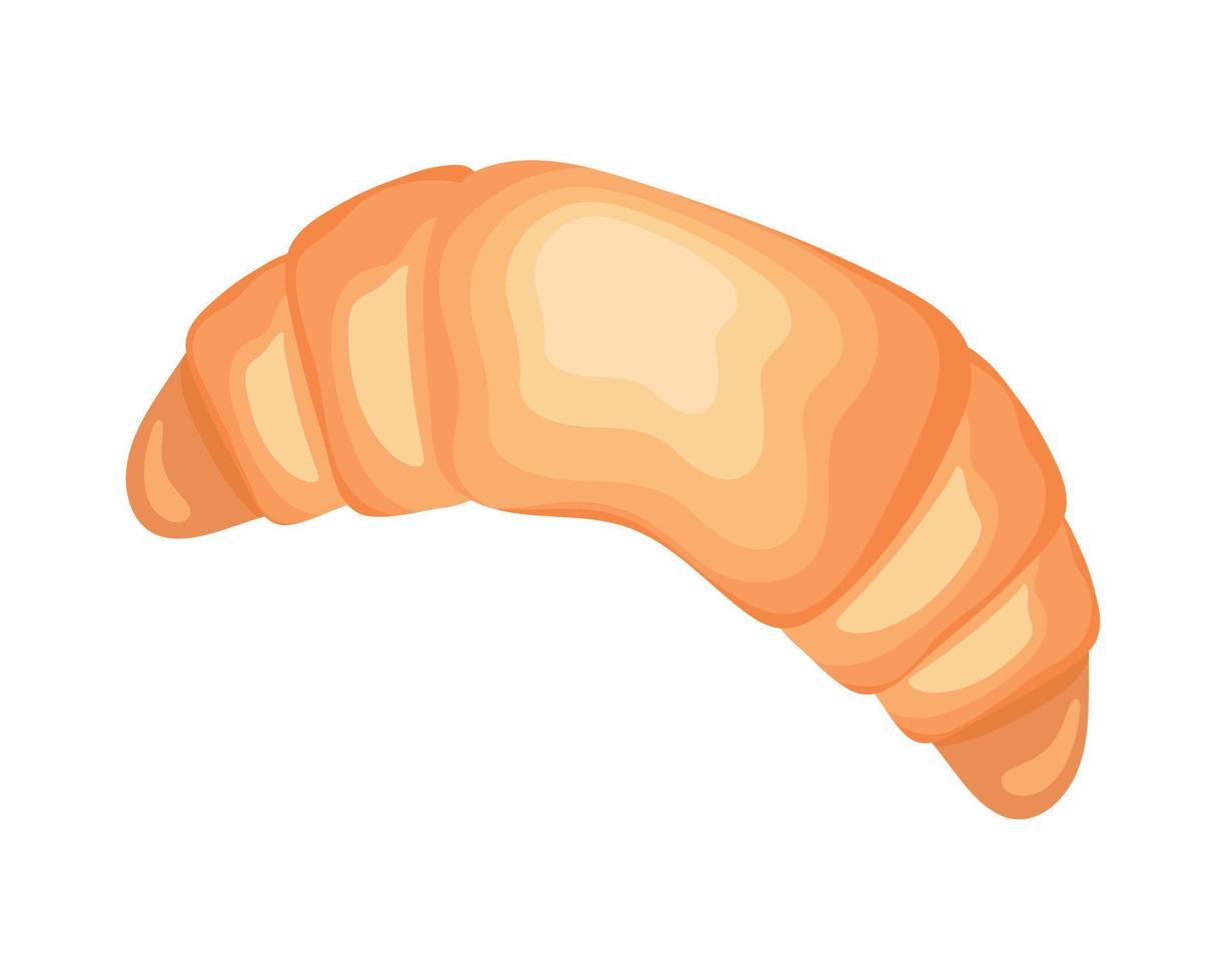 fresh croissant bread vector