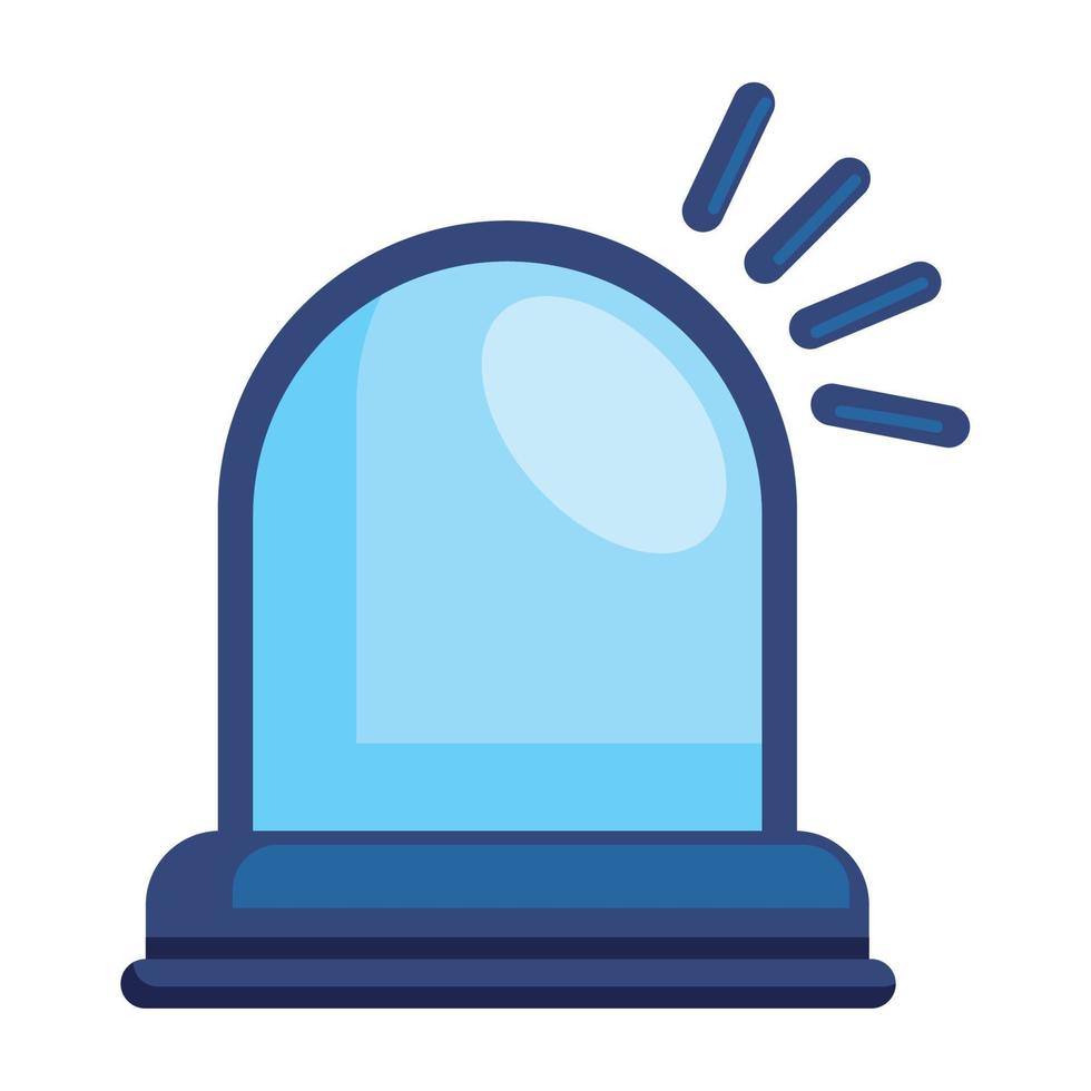 blue alarm light vector