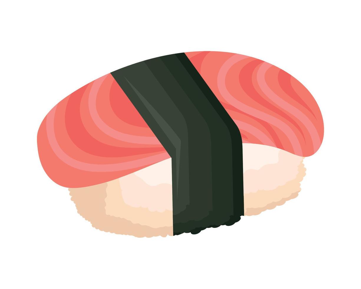 sushi de salmón delicioso vector