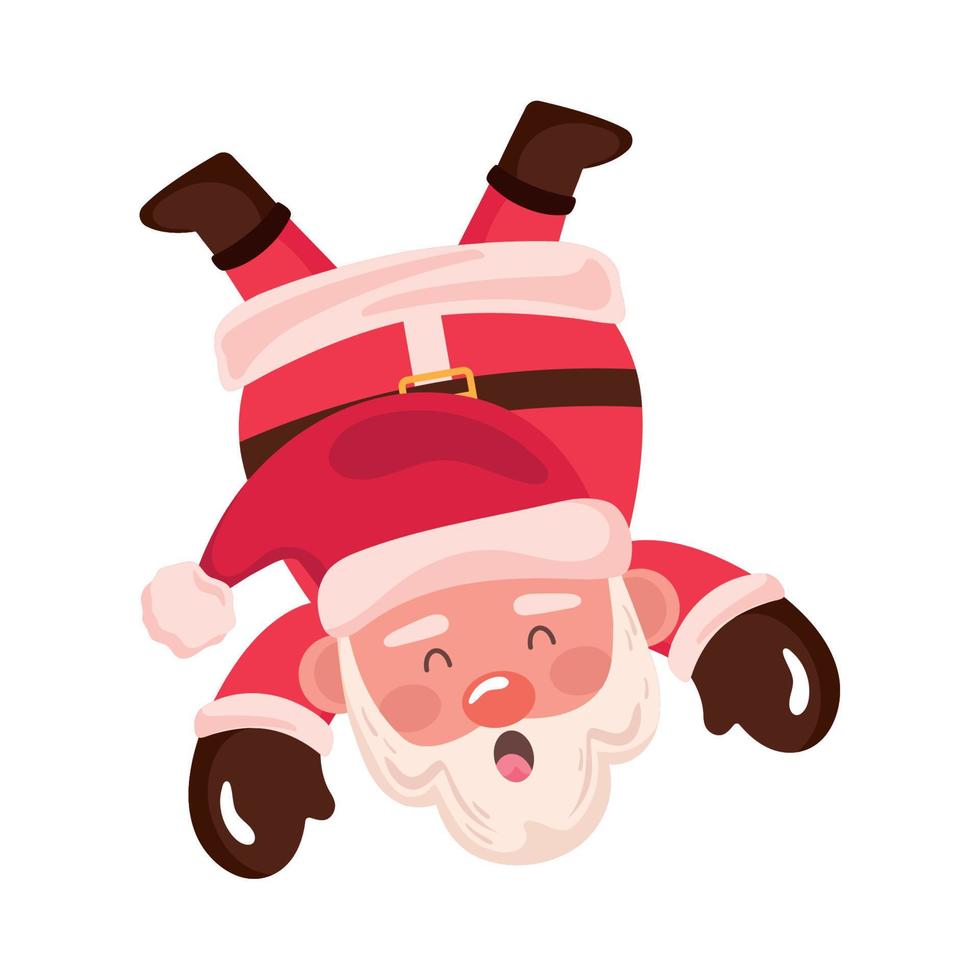 santa claus jumping vector