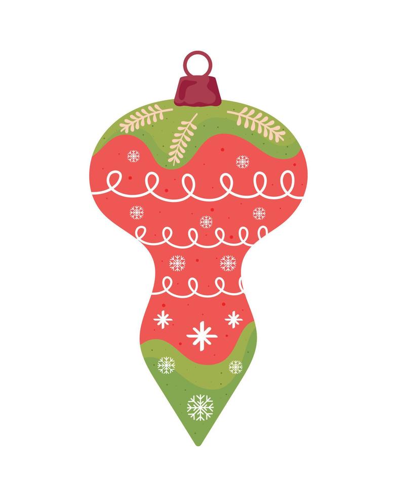 merry christmas ball red vector