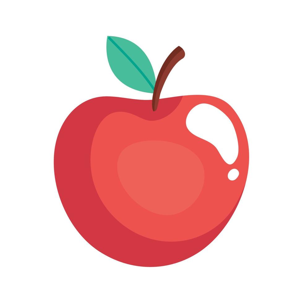 apple fresh fruit healthy vector