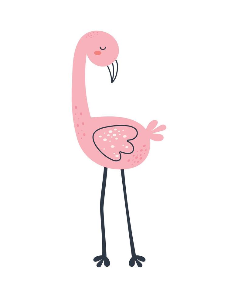cute flamingo adorable vector