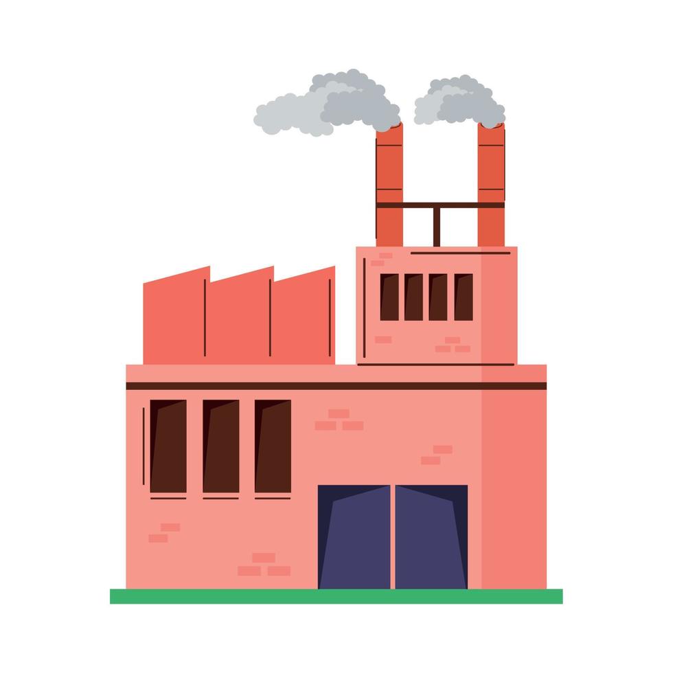 pink industrial building vector