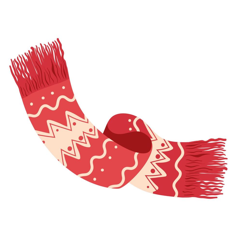 red christmas scarf accessory vector