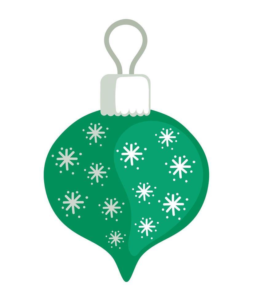 christmas green ball hanging vector