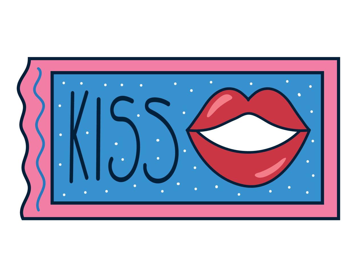 love coupon with kiss vector
