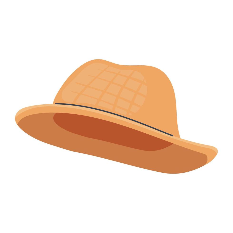 farmer straw hat vector