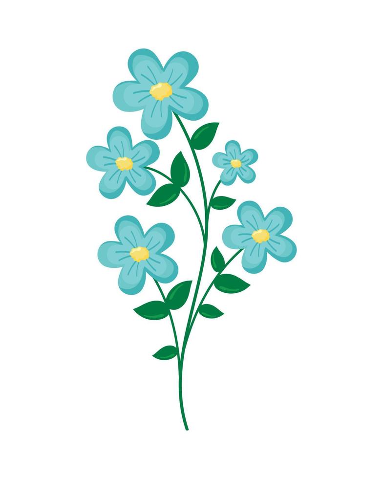 blue garden plant vector