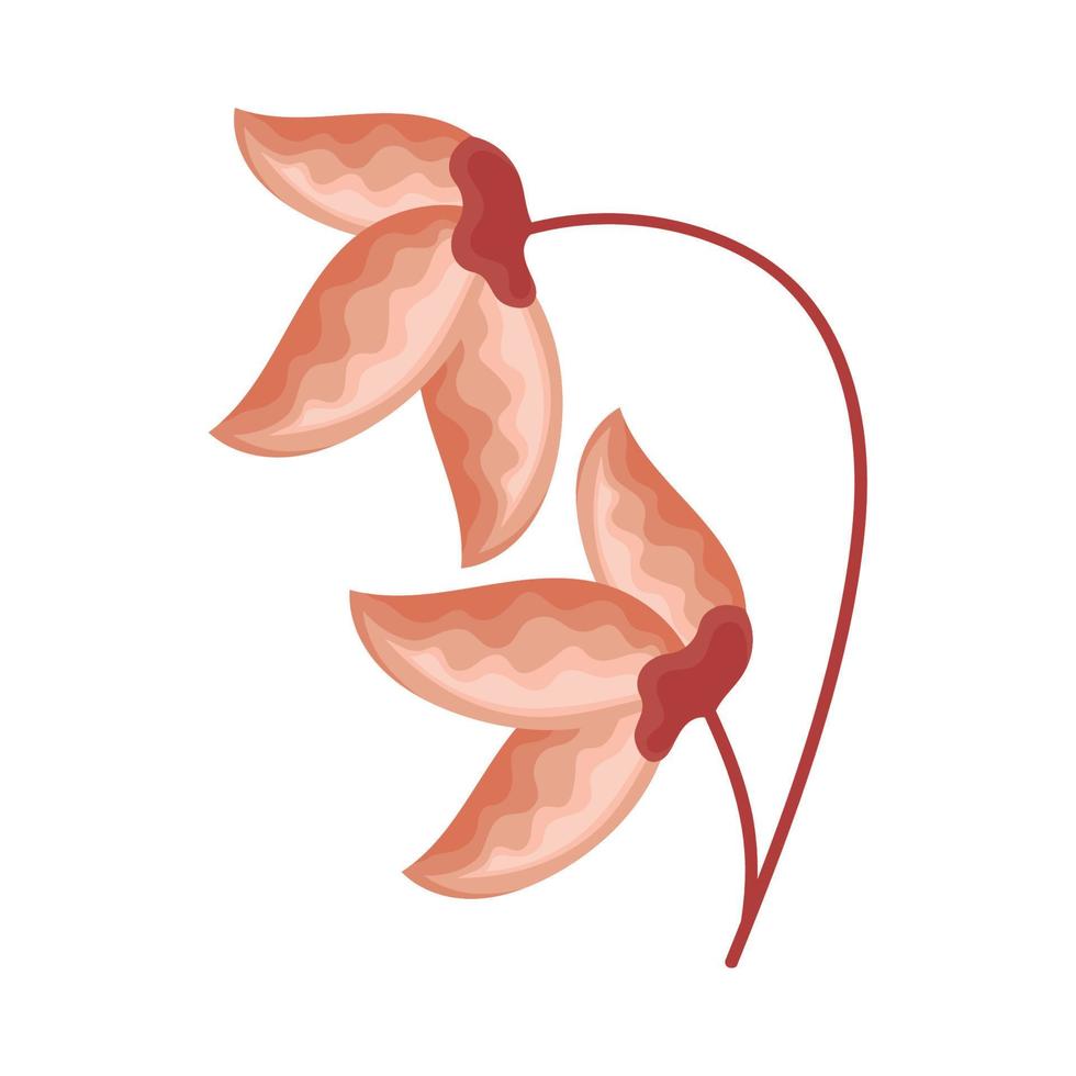 pink flowers garden vector