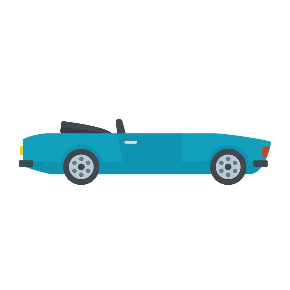 Summer cabriolet icon, flat style vector