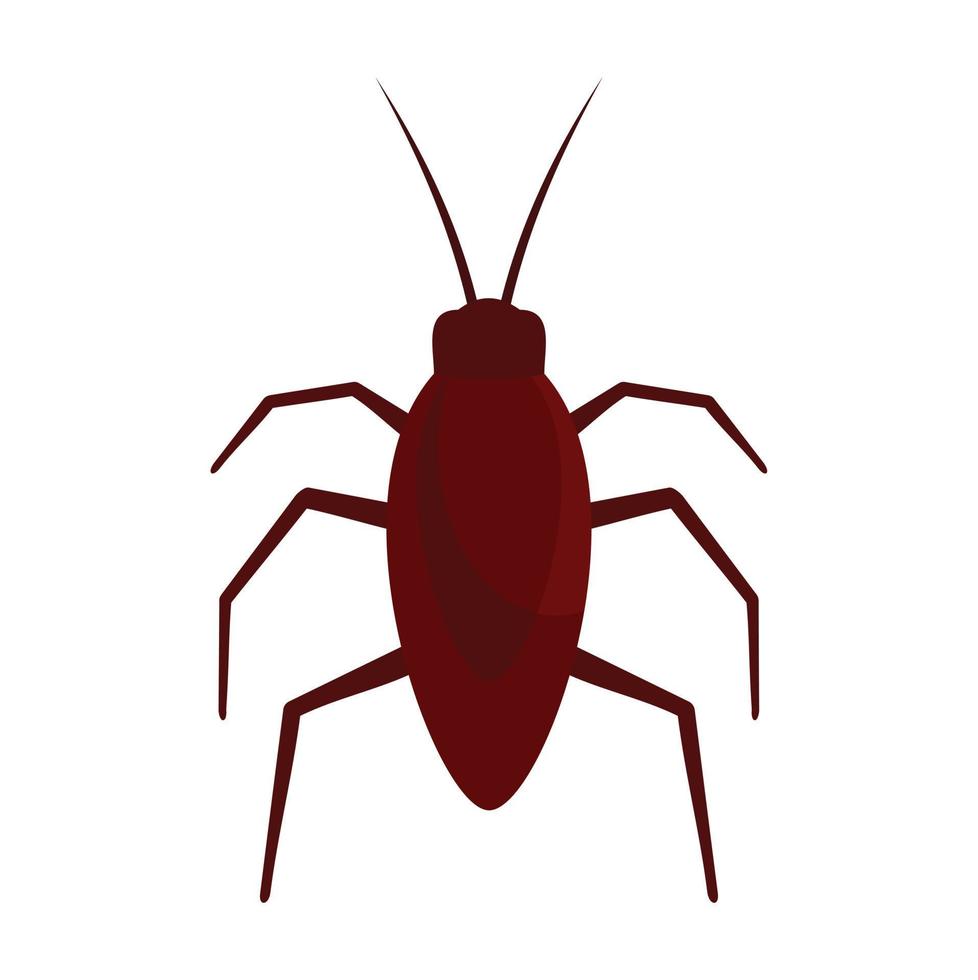 Cockroach bug icon, flat style vector