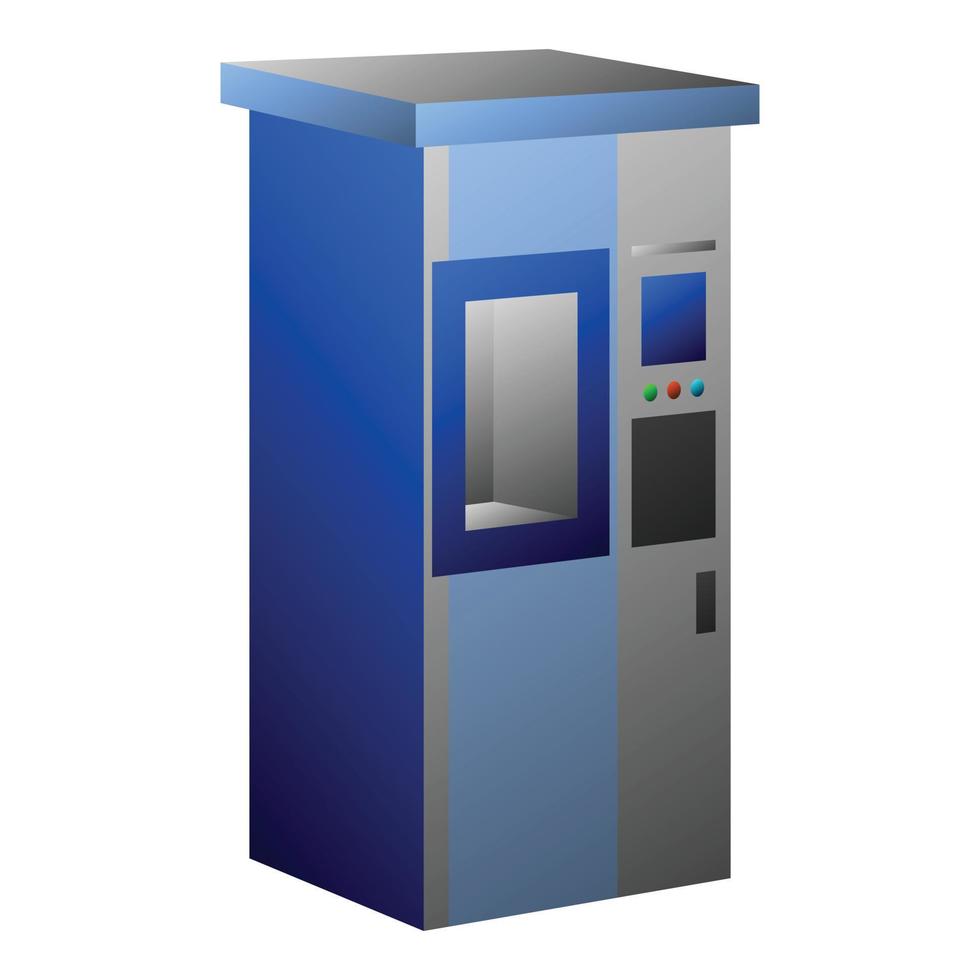 Atm machine icon, cartoon style vector