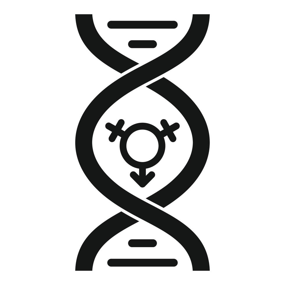 icono de adn transgénero, estilo simple vector