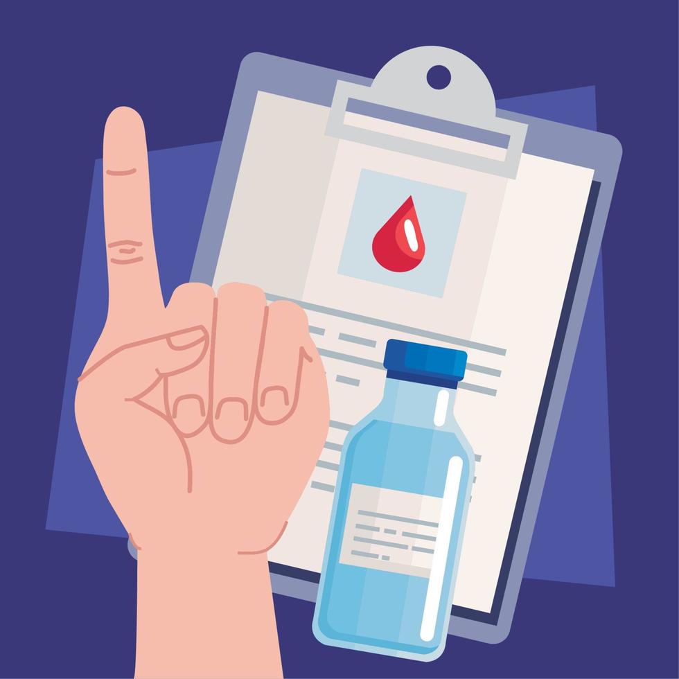 medical order and vial vector